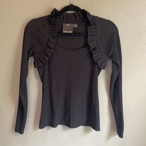 C/Meo Collective Ruffle Sweater